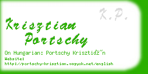 krisztian portschy business card